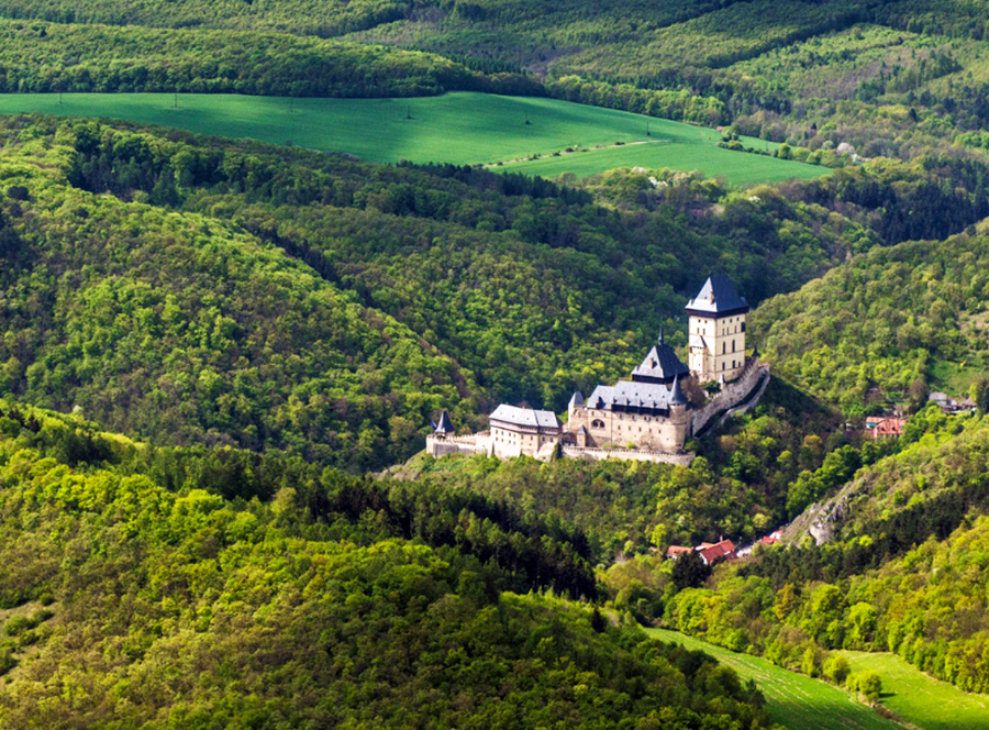 Vyhlídkový let na Karlštejn
