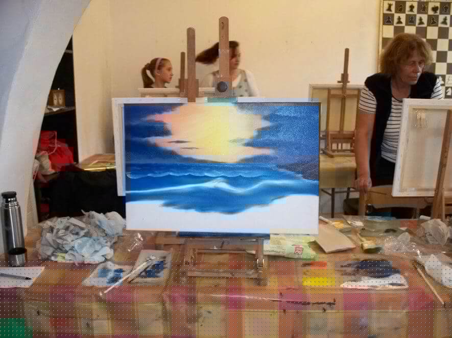 Kurz olejomalby technikou Bob Ross