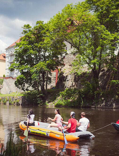 Raftem po trase Krumlov - Zlatá Koruna