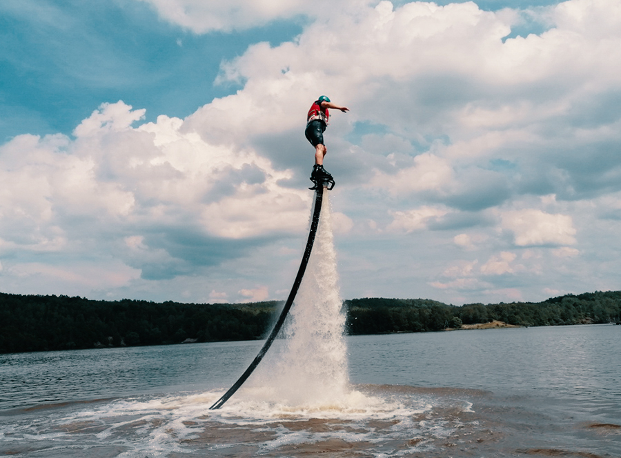 Flyboarding u Olomouce