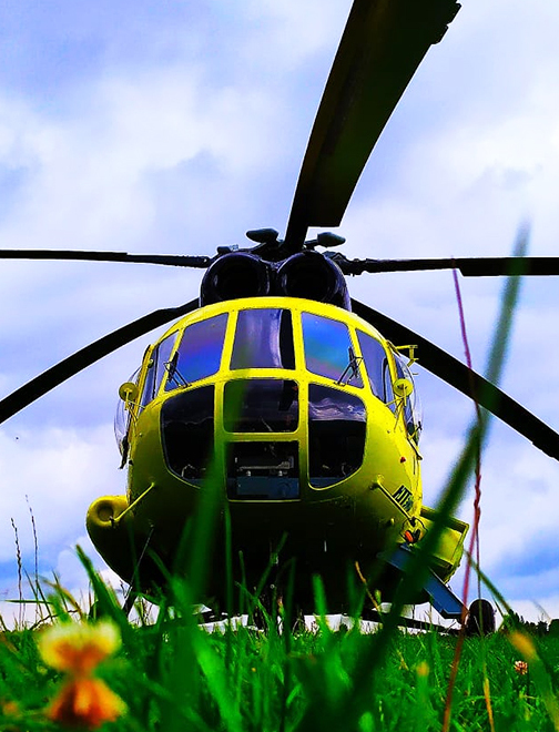 Tandemový seskok z vrtulníku MI-8