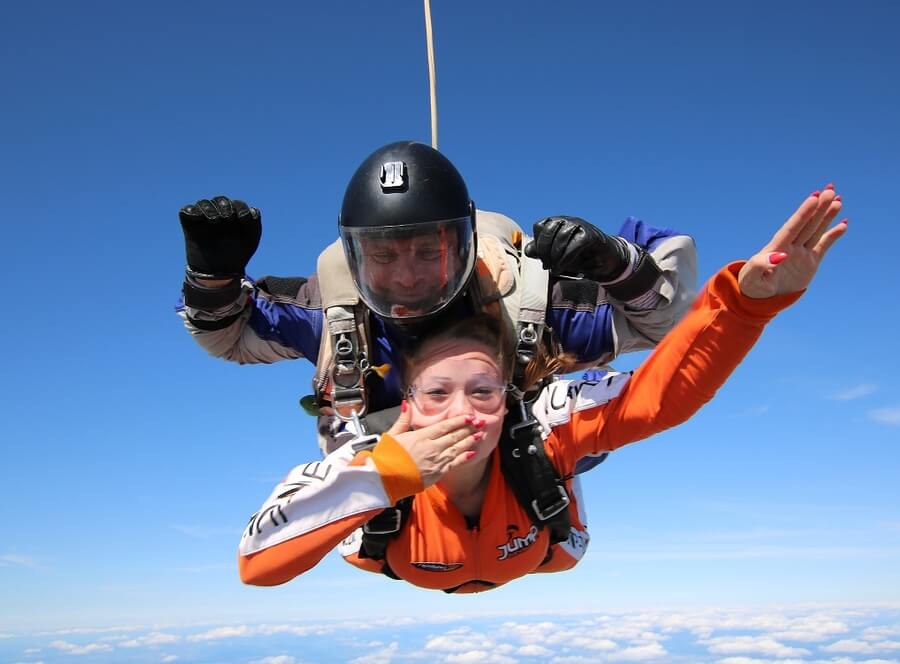Tandemový seskok v Příbrami