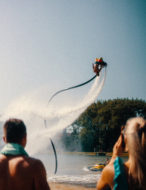Flyboarding v Příbrami s mistrem ČR