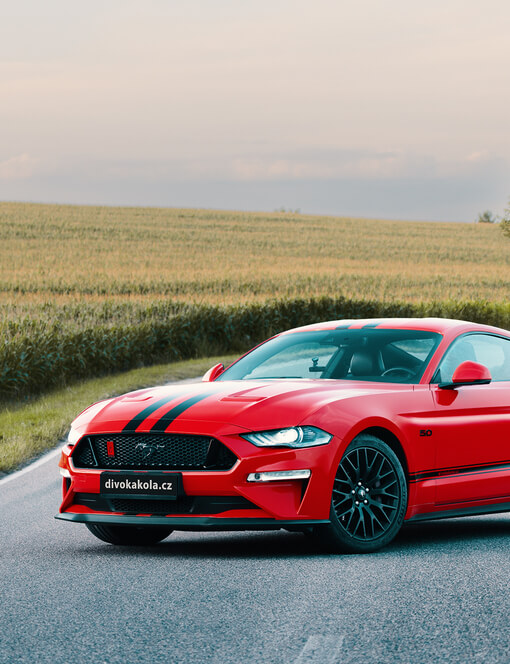 Pronájem Fordu Mustang Coyote V8 v Pardubicích
