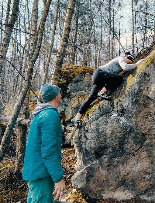 Kurz boulderingu na pískovci