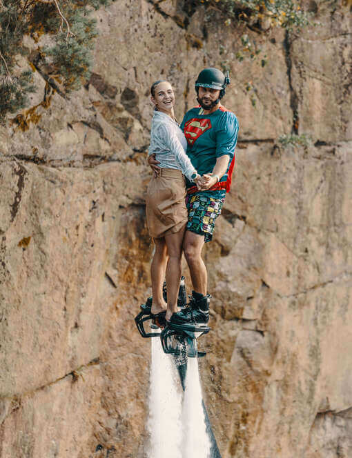 Tandemový flyboarding s mistrem ČR