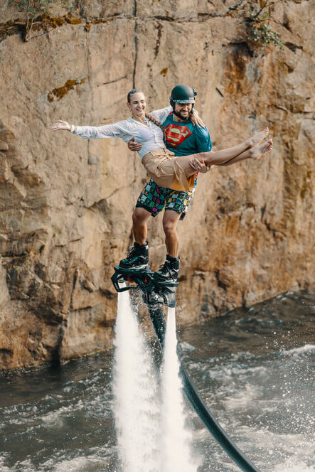 Tandemový flyboarding s mistrem ČR