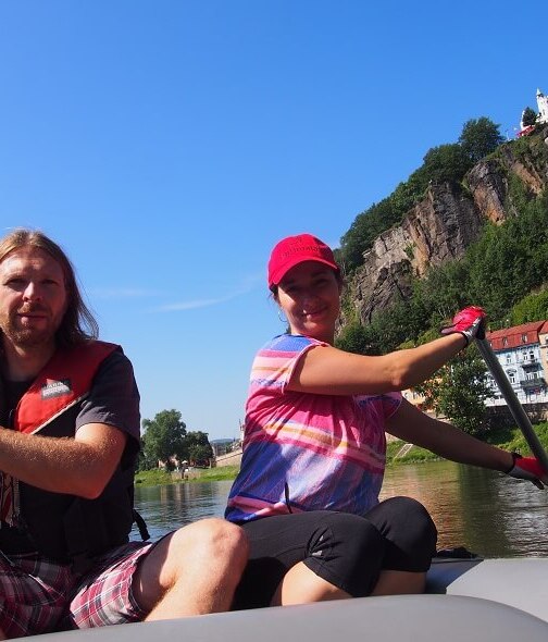 Na raftu a E-kole do Bad Schandau