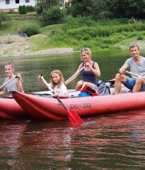Na raftu a E-kole do Bad Schandau