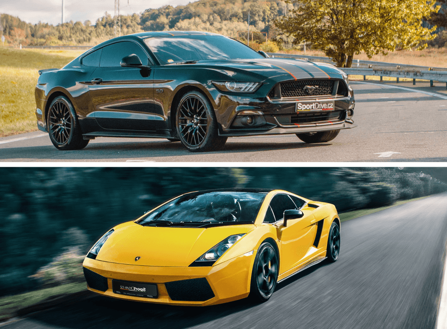 Lamborghini LP560 vs. Ford Mustang v Olomouci