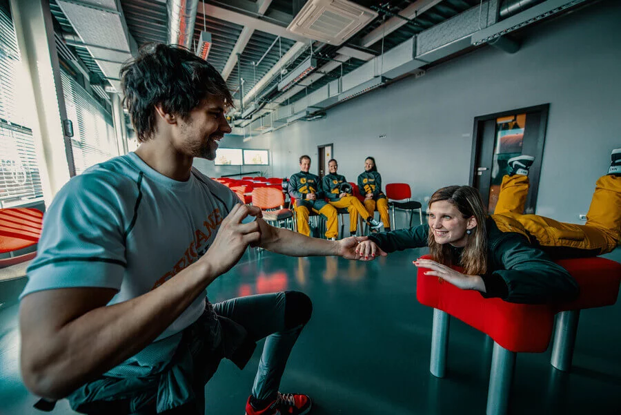 Indoor skydiving se záznamem