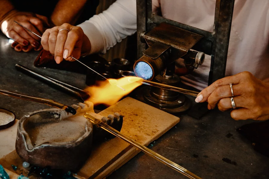 Kurz skleněných vinutých perlí