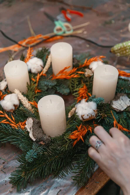 Výroba adventních věnců