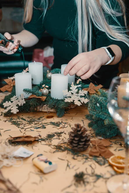 Výroba adventních věnců