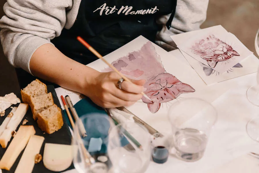 Degustace se sommelierem a malování vínem v Mikulově