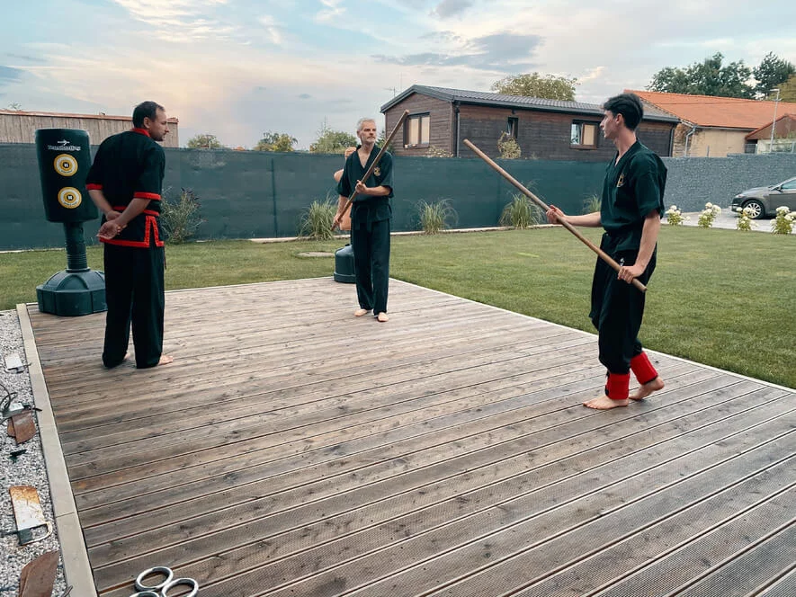 Otec a syn – párový trénink Kung Fu