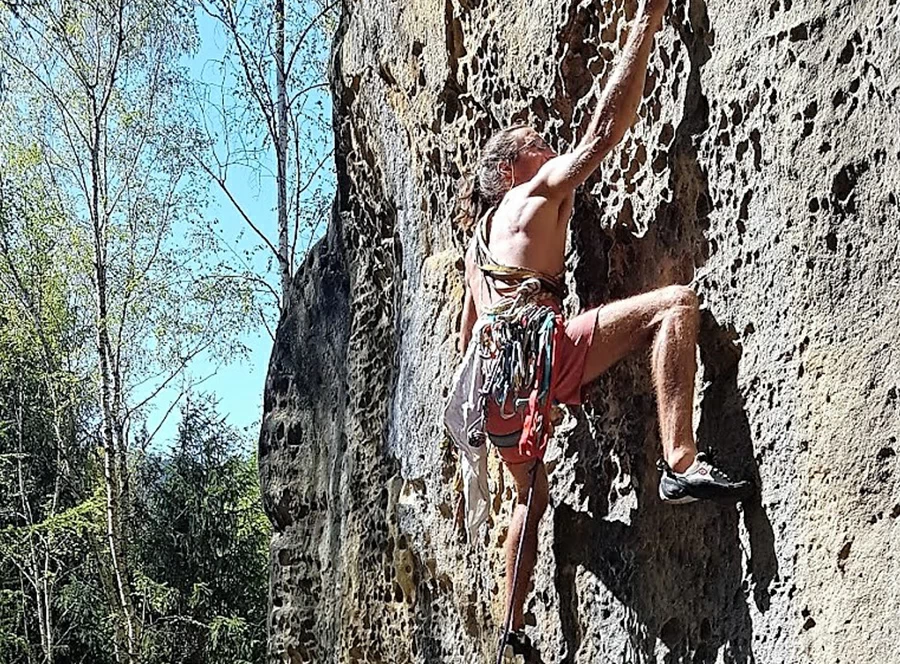 Individuální kurz lezení na pískovcové skále