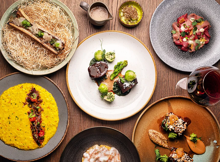Degustační menu s víny v restauraci Amano