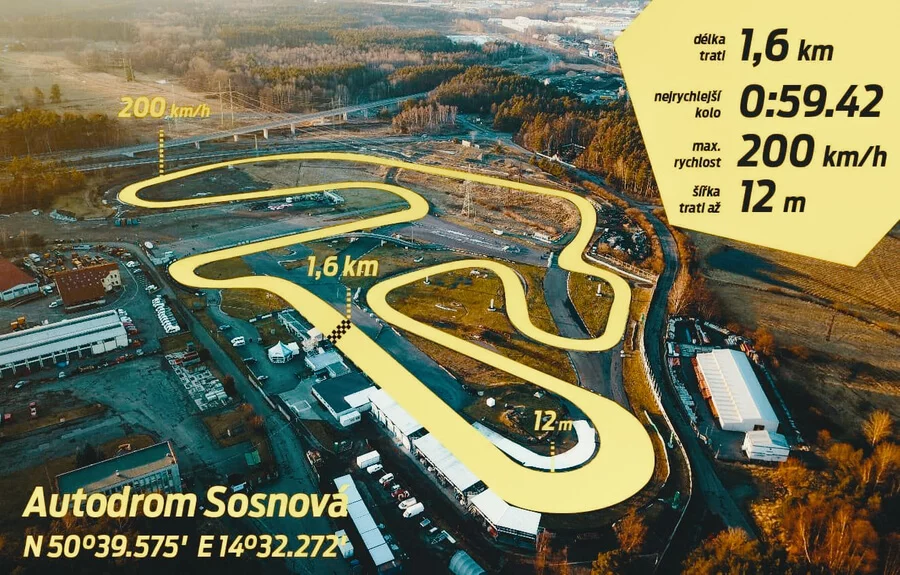 Jízda ve sporťácích na Autodromu Sosnová Jízda ve sporťácích na Autodromu Sosnová