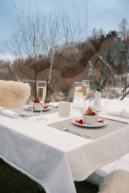 4chodové menu v iglú v Krušných horách