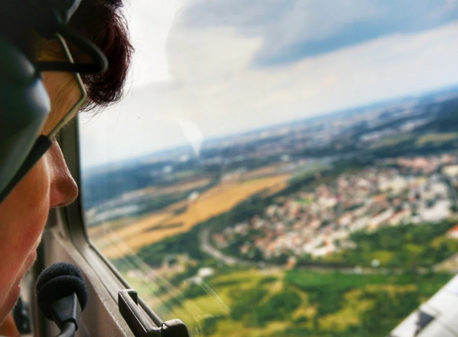 Vyhlídkový let nad Sázavou a meandry Vltavy