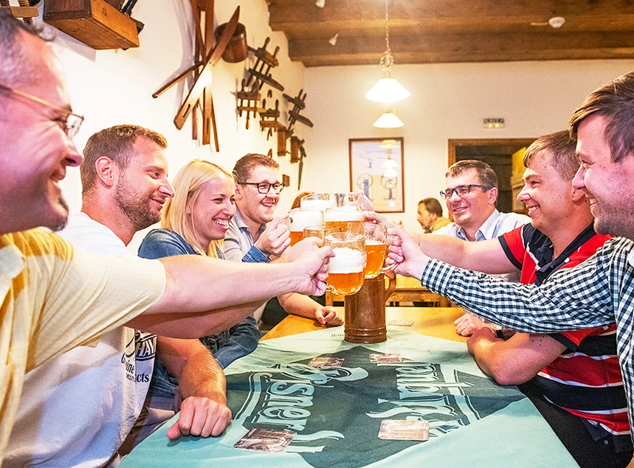 Posezení na Šalandě v Plzeňském Prazdroji