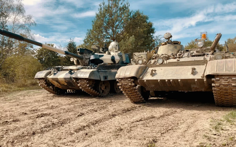 Řízení bojového tanku T-55 