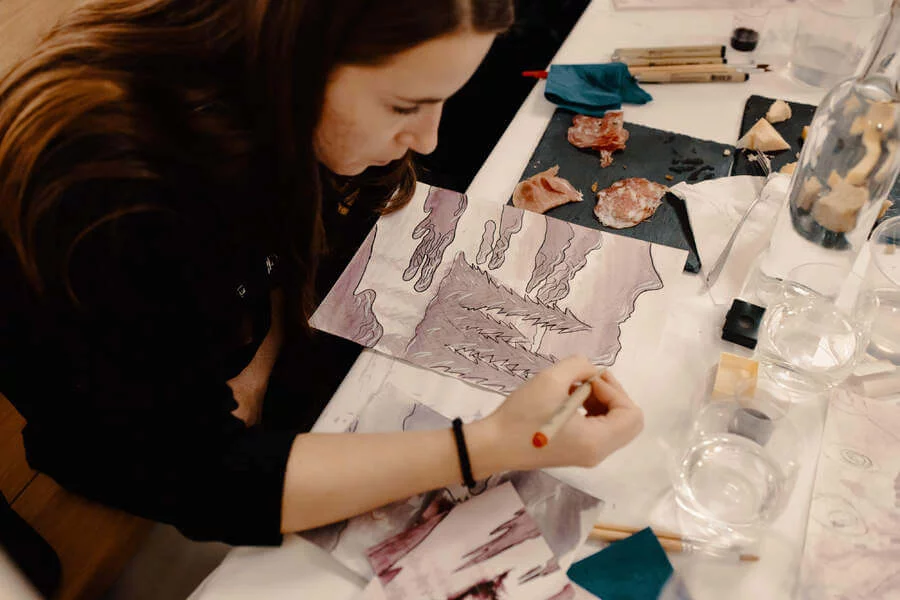 Degustace se sommelierem a malování vínem v Mikulově