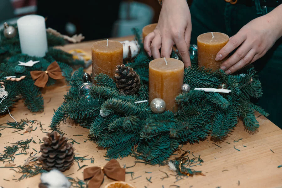 Výroba adventních věnců