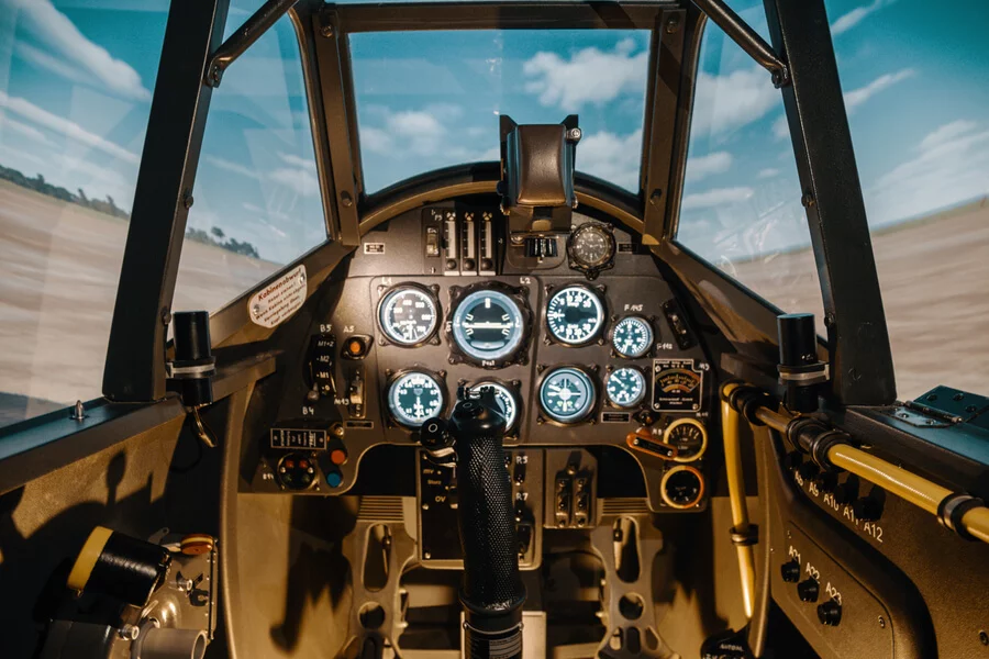 Let na simulátoru Messerschmitt Bf109