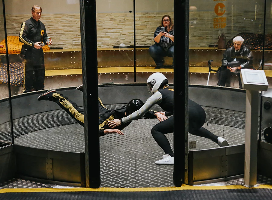 Indoor skydiving