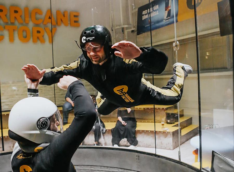 Indoor skydiving