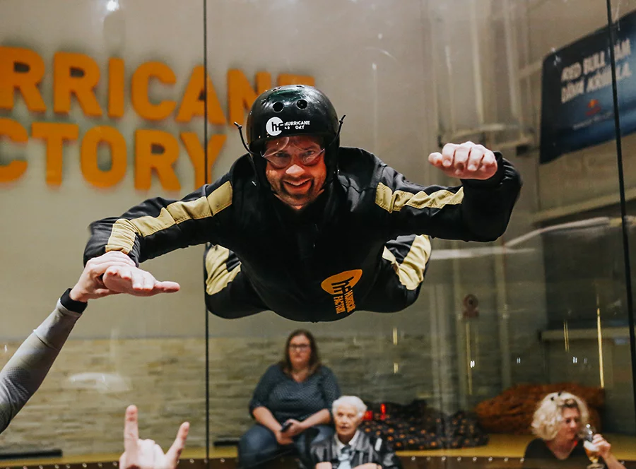 Indoor skydiving
