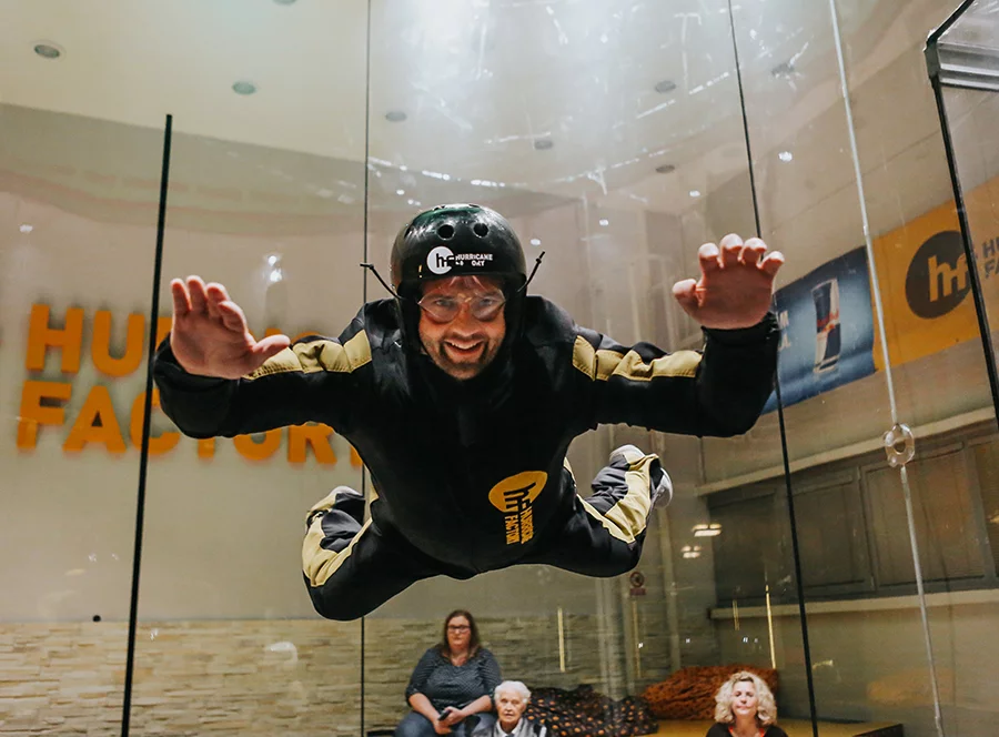 Indoor skydiving