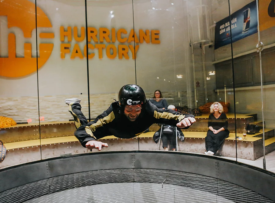 Indoor skydiving