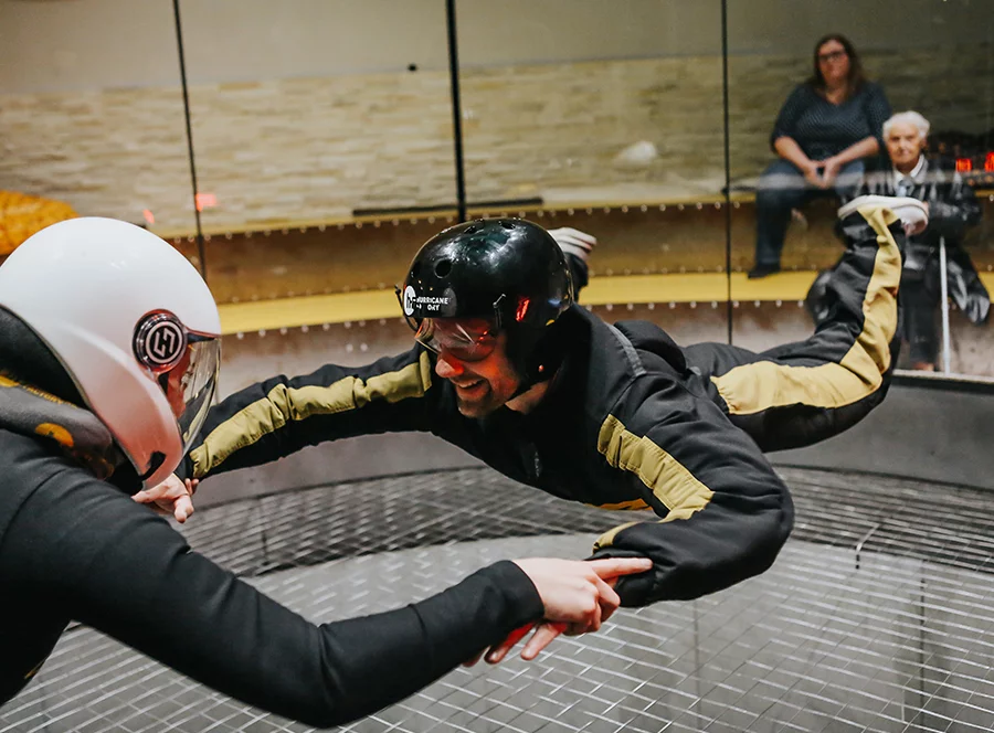 Indoor skydiving