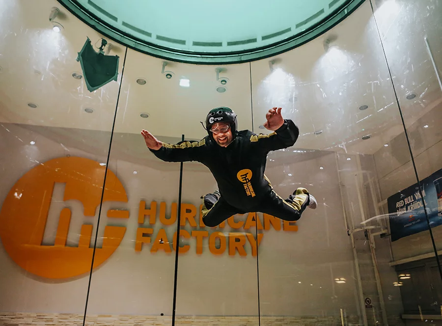 Indoor skydiving