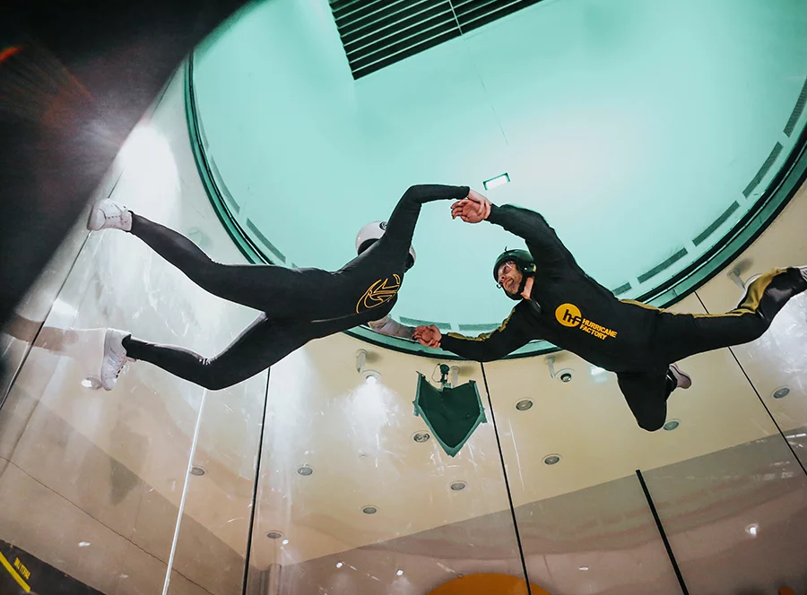 Indoor skydiving