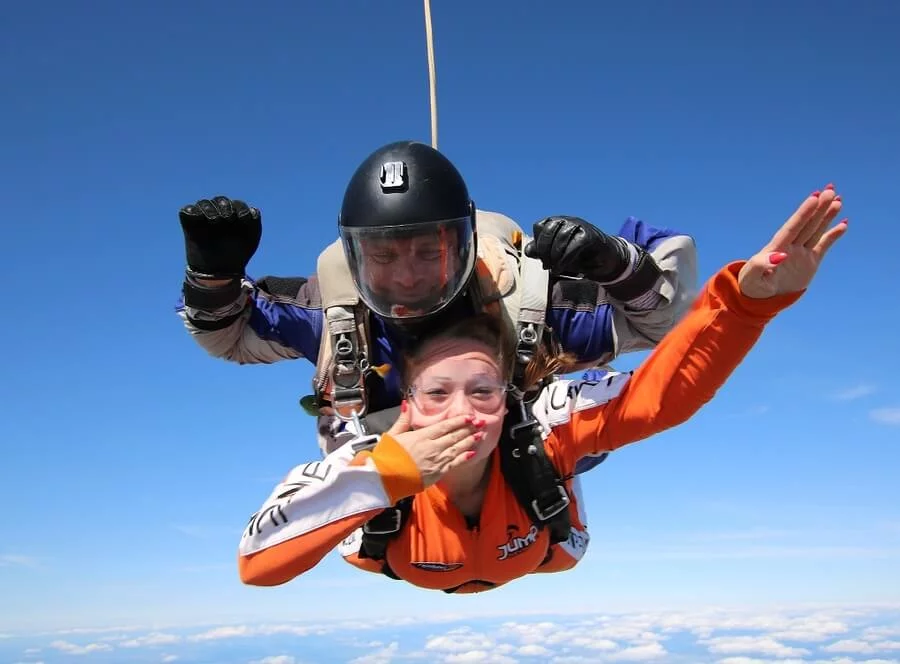 Tandemový seskok v Příbrami