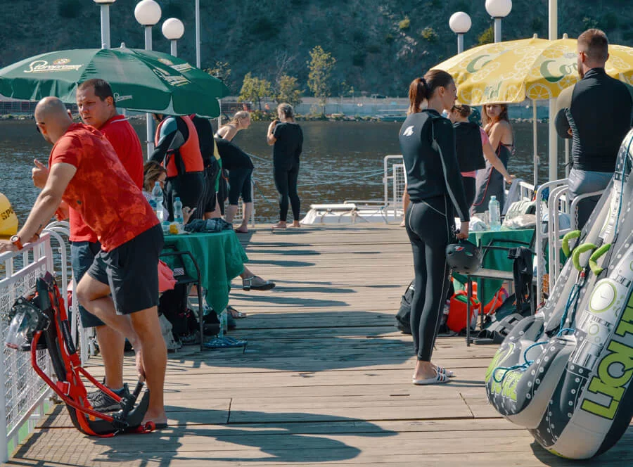 Flyboarding ve Vraném nad Vltavou