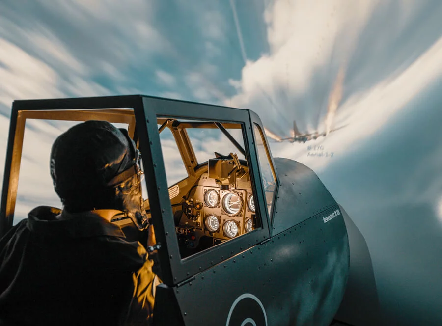 Let na simulátoru Messerschmitt Bf109