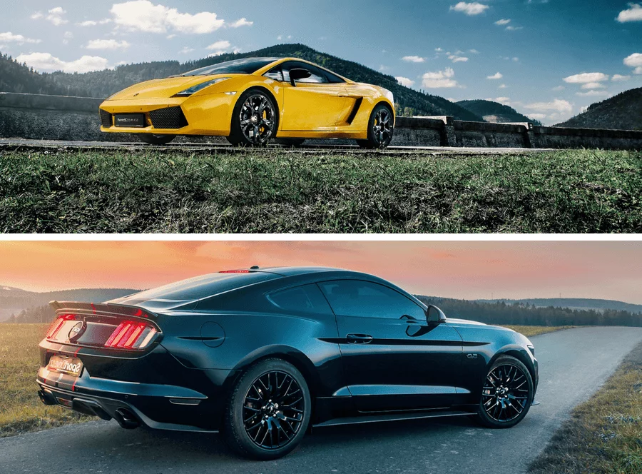 Lamborghini LP560 vs. Ford Mustang v Bravanticích