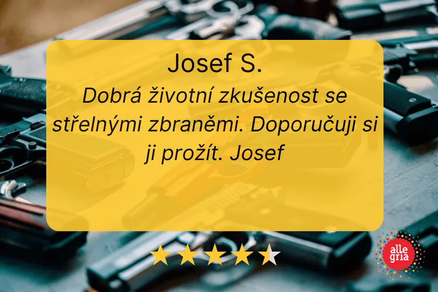 Zážitková střelba z 18 zbraní a 115 nábojů